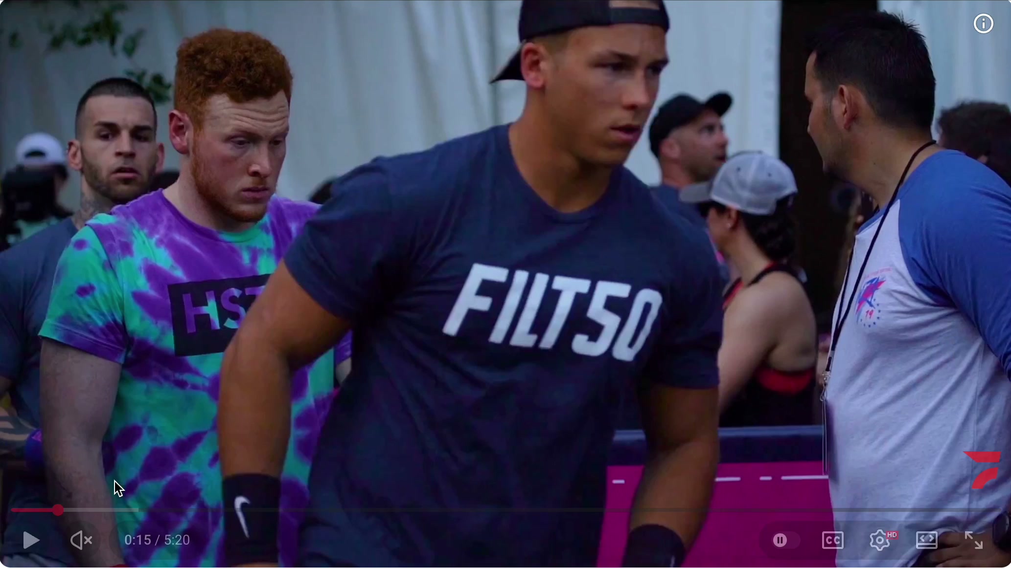 Athletes walking through the Wodapalooza crowd