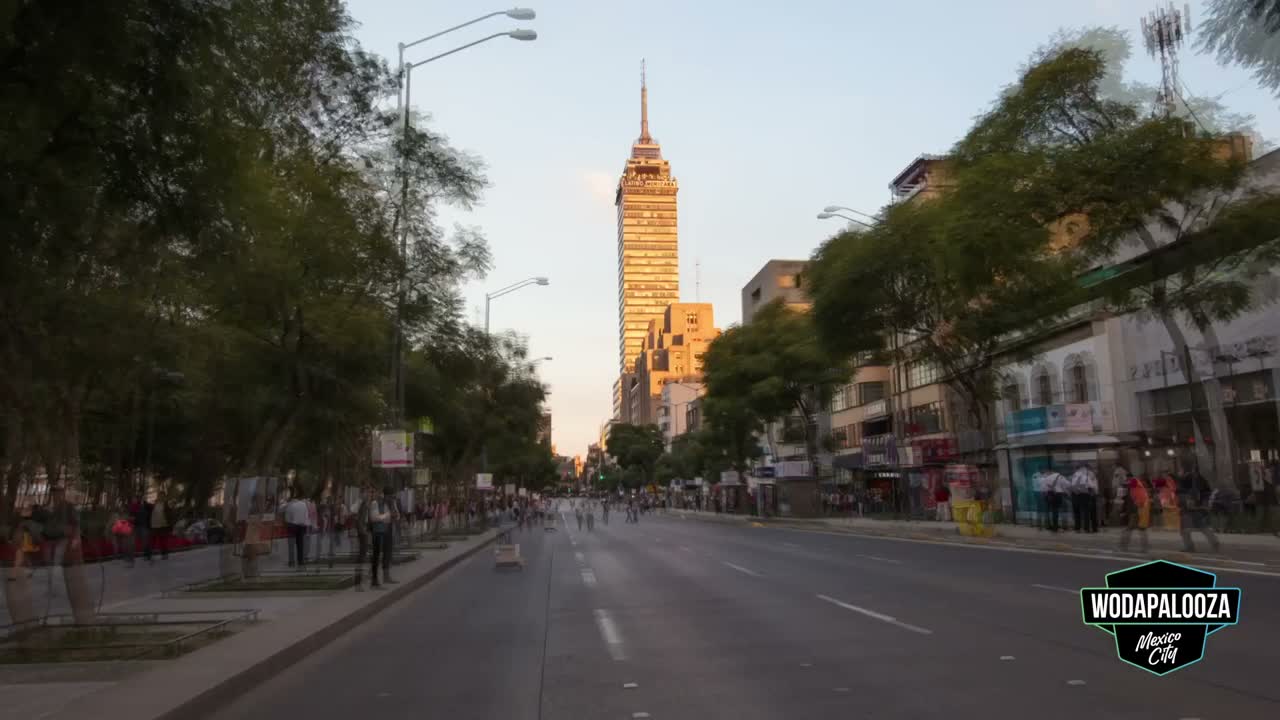 Mexico City landmarks moving from the Torre Latinoamericana to Palacio de Bellas Artes