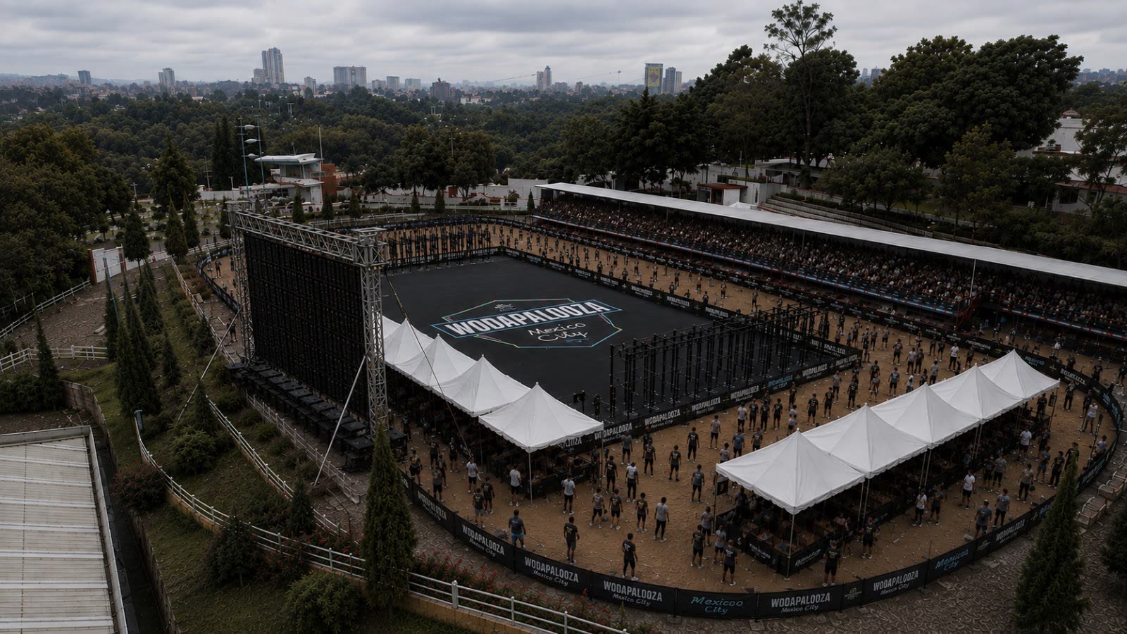 Aerial view of Centro Ecuestre SEDENA laid out for competition